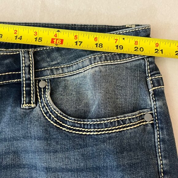 Vigoss Women's Distressed Stretch Skinny Blue Denim Jeans Plus Sz 22 NWOT - Picture 9 of 12